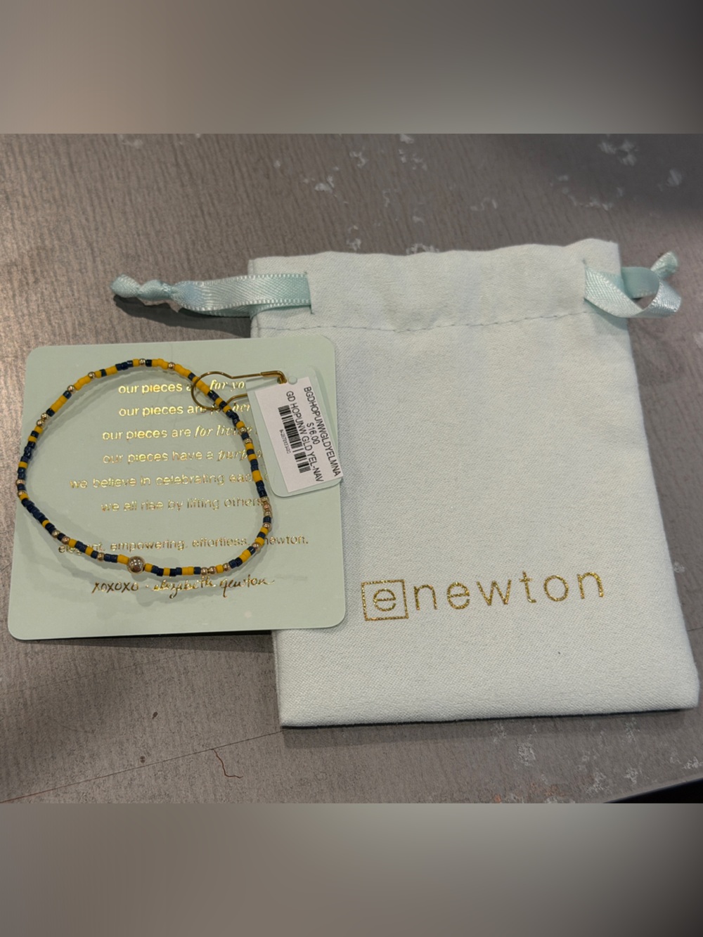 NEW enewton Blue and Yellow Hope Unwritten bracelet MICHIGAN colors